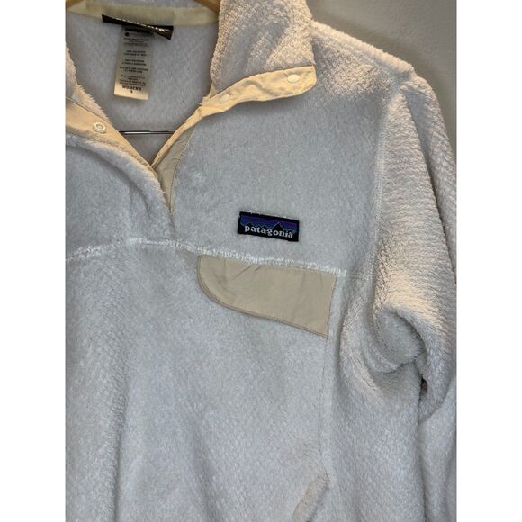 Patagonia Women's Size S White Cream Re-Tool Snap-T Fleece Pullover Jacket EUC - Picture 5 of 8